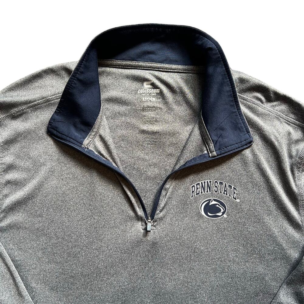 Penn State Nittany Lions Mens 1/4 Zip Pullover Shirt Gray Long Sleeve Size XXL - Picture 3 of 13